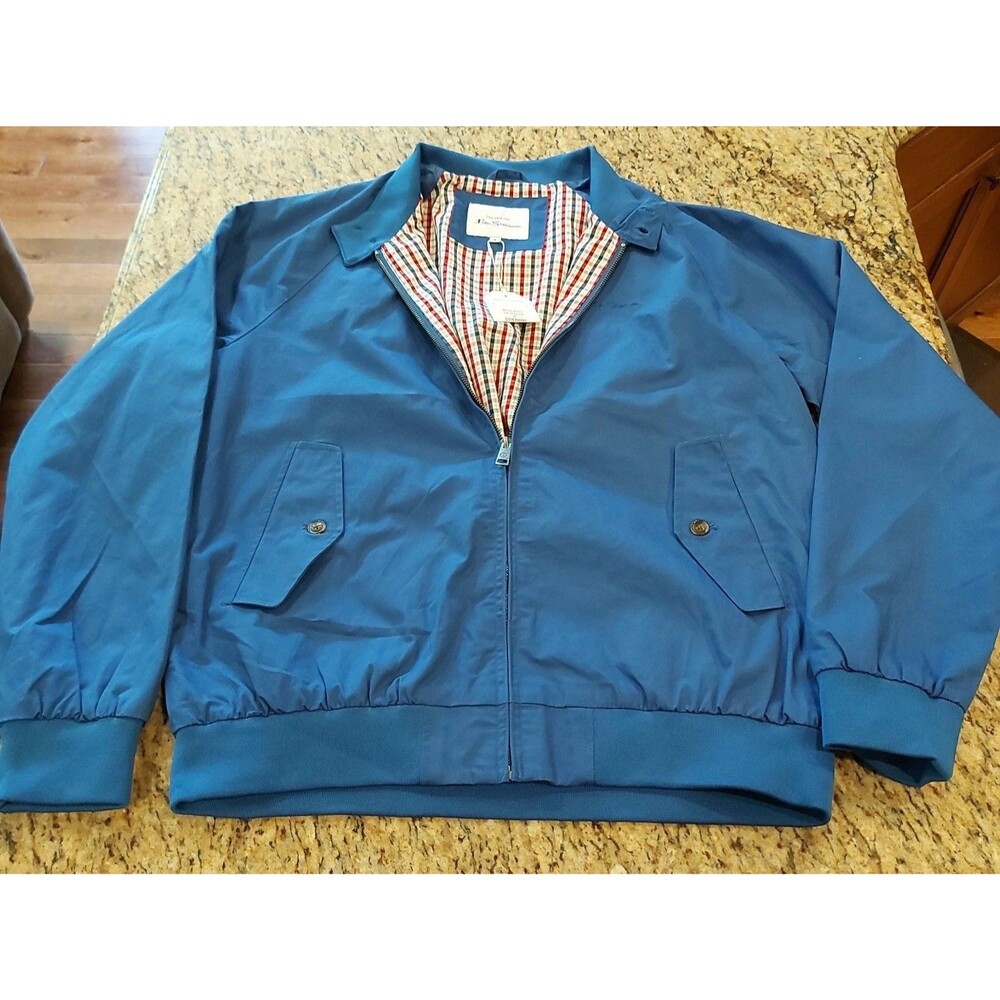 Ben Sherman THE ORIGINAL Men's Medium Blue Cotton Full Zip Vented Jacket *NWT*